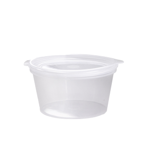 50ml Clear PP Portion Container with Hinged Lid